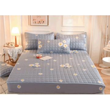 Quilted Bed Sheet Printed Brushed Mattress Protector Hotel Bed Cushion Cover Multiple size Mattress Cover Home Supplies LD379