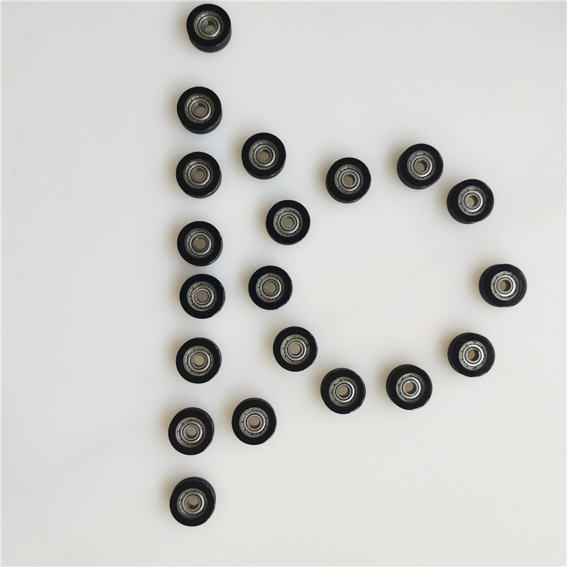 [PU416-5] 10PCS low noise TPU rubber ball bearing PU rubber TPU soft bearing roller wheel pulley 4*16*5mm