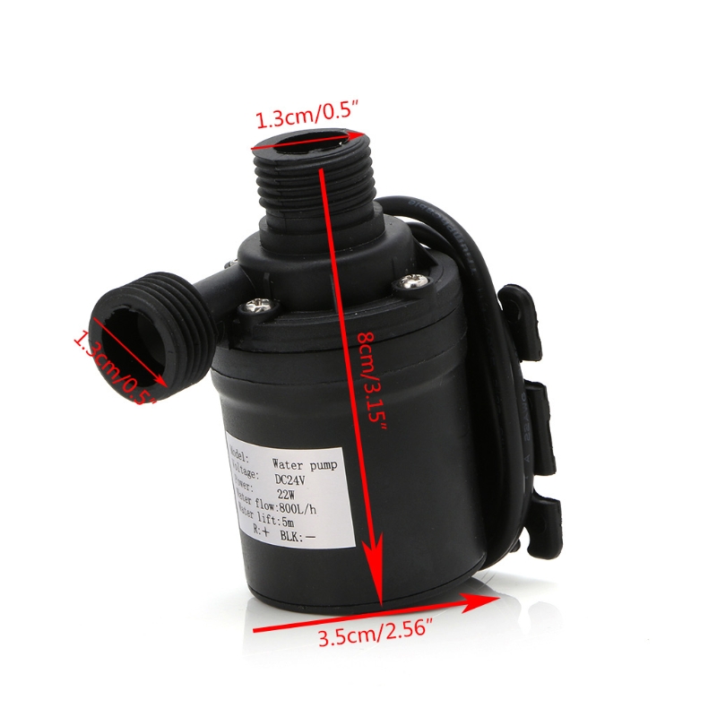 800L/H 5M DC 12V 24V Solar Brushless Motor Hot Water Circulation Water Pump -B119