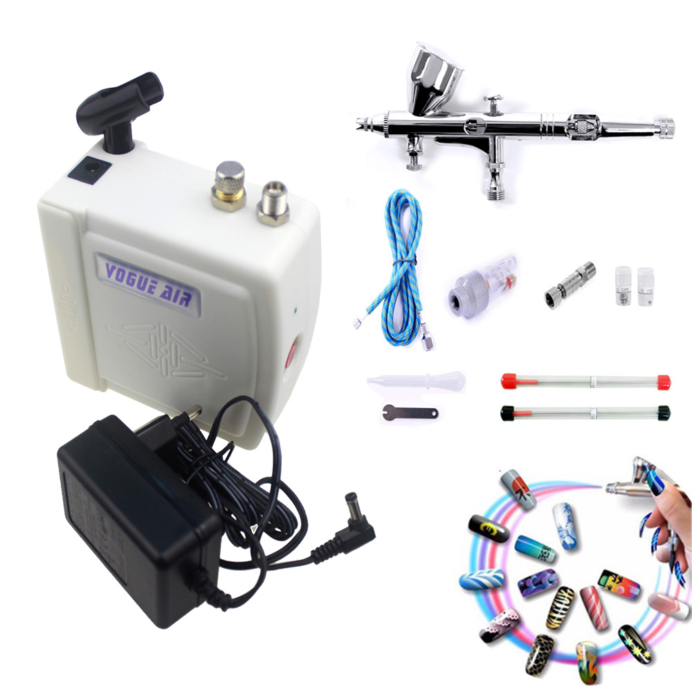 Mini Dual Action Airbrush Kit Compressor 12v Air Brush Gun For Body Painting Makeup Nail Art Tool Set Cake Car Spray Model Craft