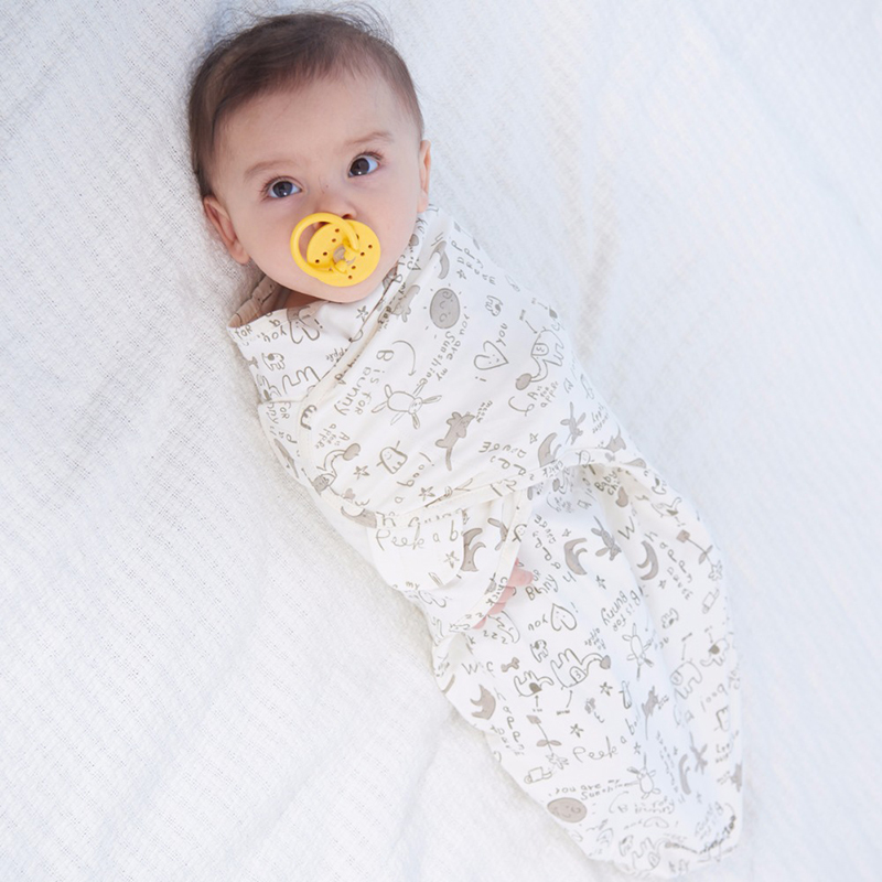 Newborn Swaddle Wrap Cotton Baby Receiving Blanket Bedding Cartoon Cute Infant Sleeping Bag Sleepsack Envelope for 0-6 Months