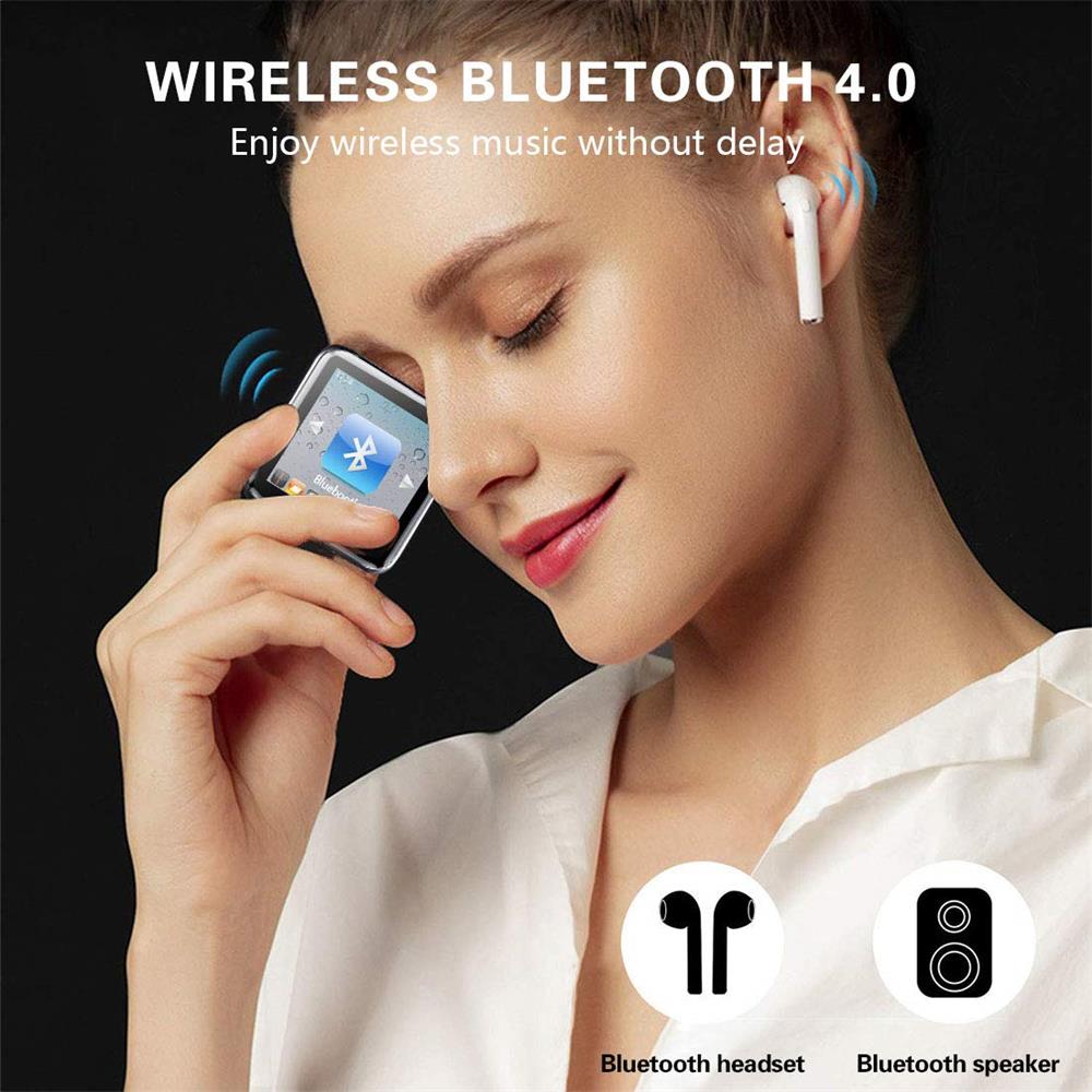 MP4 Player with Clip Bluetooth4.2 Sport Watch Video for Running Support FM Radio, Vioce Recorder, Stopwatch for Kids and Adults