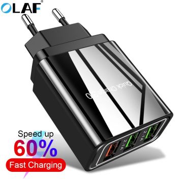 Olaf Quick Charge 3.0 Charger 18W QC 3.0 Fast Charging Phone USB Charger Adapter EU Plug Wall Chargers For Xiaomi iPhone Samsung