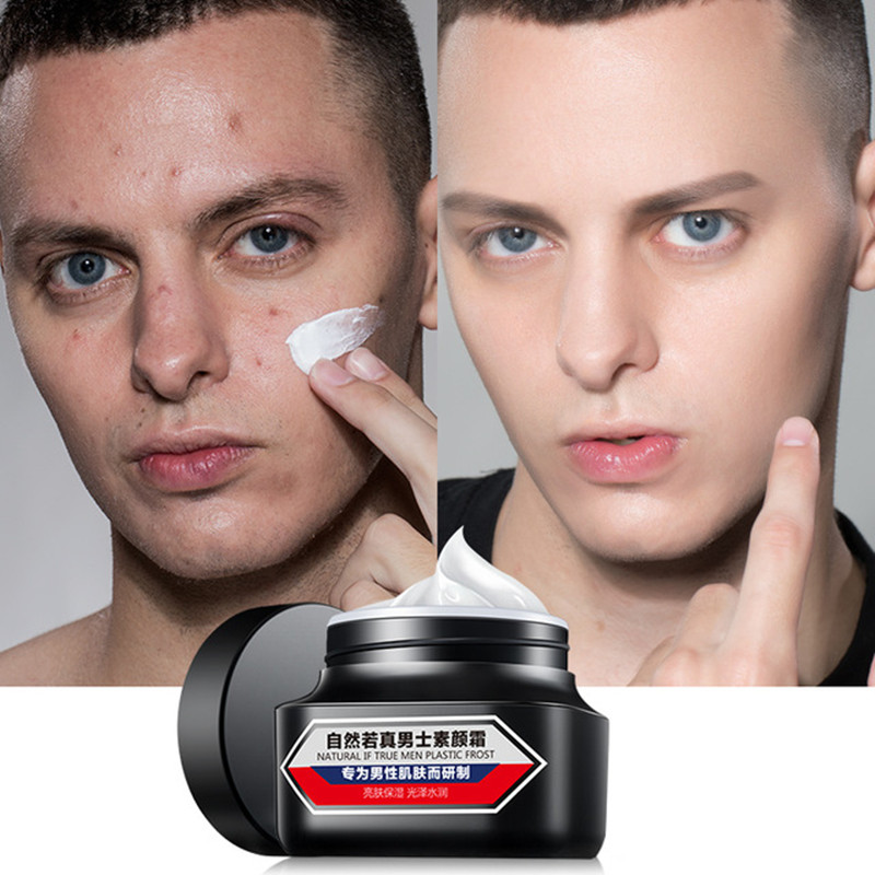 Men Whitening Face Cream Brighten Concealer Skin Repair Shrink Pore Face Cream Moisturizing Acne Treatment Makeup Base
