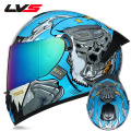 Men's and women's motorcycle helmets - motorcycle helmets with double lenses