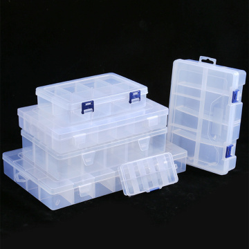 12 Sizes Plastic Storage Jewelry Box Compartment Adjustable Container for Beads earring box for jewelry rectangle Box Case