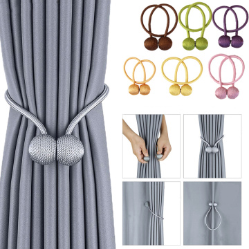 1Pc Magnetic Curtain Tieback Buckle Strap Holdbacks Magnet Clip For Curtain Rod Tie Backs Hanging Belts Rope Accessoires