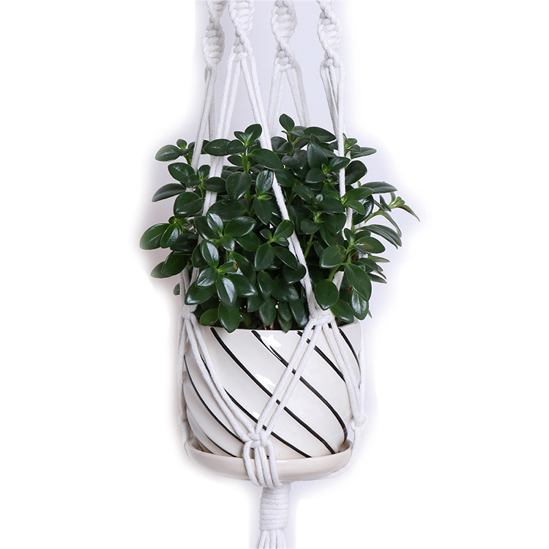 Basket Hanging Macrame Plant Hanger Flower Pot Hanger For Wall Decoration Garden Supply 100% Handmade