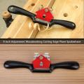 New 9" Adjustable Plane Spokeshave Woodworking Hand Planer Trimming Tools Wood Hand Cutting Edge Chisel Tool with Screw