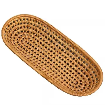Handwoven Rattan Storage Basket for Fruit and Snack