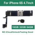 Original Free iCloud Unlocked For iPhone 6S motherboard Black Pink White Touch ID 16GB 64GB 32GB 128g logic board Mainboard