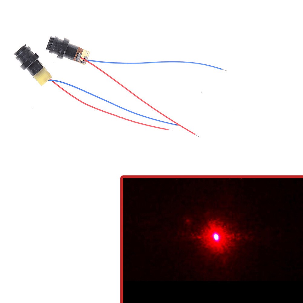2Pcs New Black 4.5V 12mm Red Laser Head Module Plastic Laser Diode Laser Dot P0.05