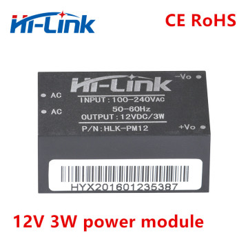 Free shipping AC-DC 220V to 12 V 3W intelligent household switch mini isolated power supply module HLK-PM12