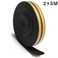 10m E Type Foam Weather Draught Excluder 500 X 0.9 X 0.4cm Self-Adhesive Door Window Frame Foam Seal Strip