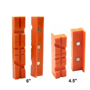 4.5inch/6inch Pair Magnetic Soft Pad Jaw Rubber for Metal Vise Long Pad Bench Vice 4.5