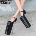 LTARTA Women's Shoes Pumps High-Heeled Shoes Sexy Party Disposable Nightclub PU 30cm Heels Show Performance Shoes WZ