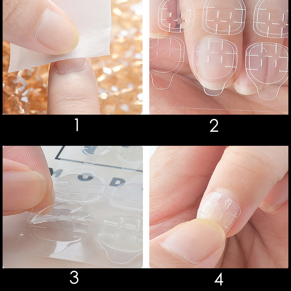 Jelly Glue Ultra Thin Double Sided Adhesive Stickers Nail Tips False Manicure Nail Art Extension Stick Tools