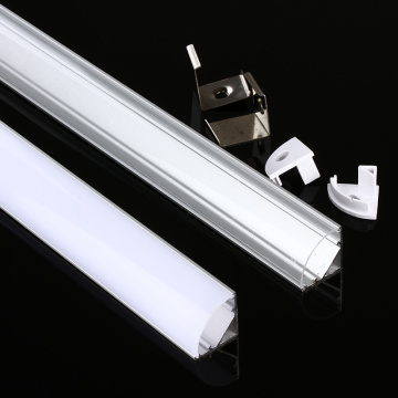 45 degree corner aluminum profile led strip light 50cm lamp holder for under cabinet show case rigid led strip channel