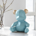 Bear Origami Statue Geometry Animal Art Sculpture Resin Craftwork Living Room Decor L2986