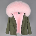 MAOMAOKONG women winter coats 2020 women's winter jacket fur coat natural real Wool fur collar park woman jacket