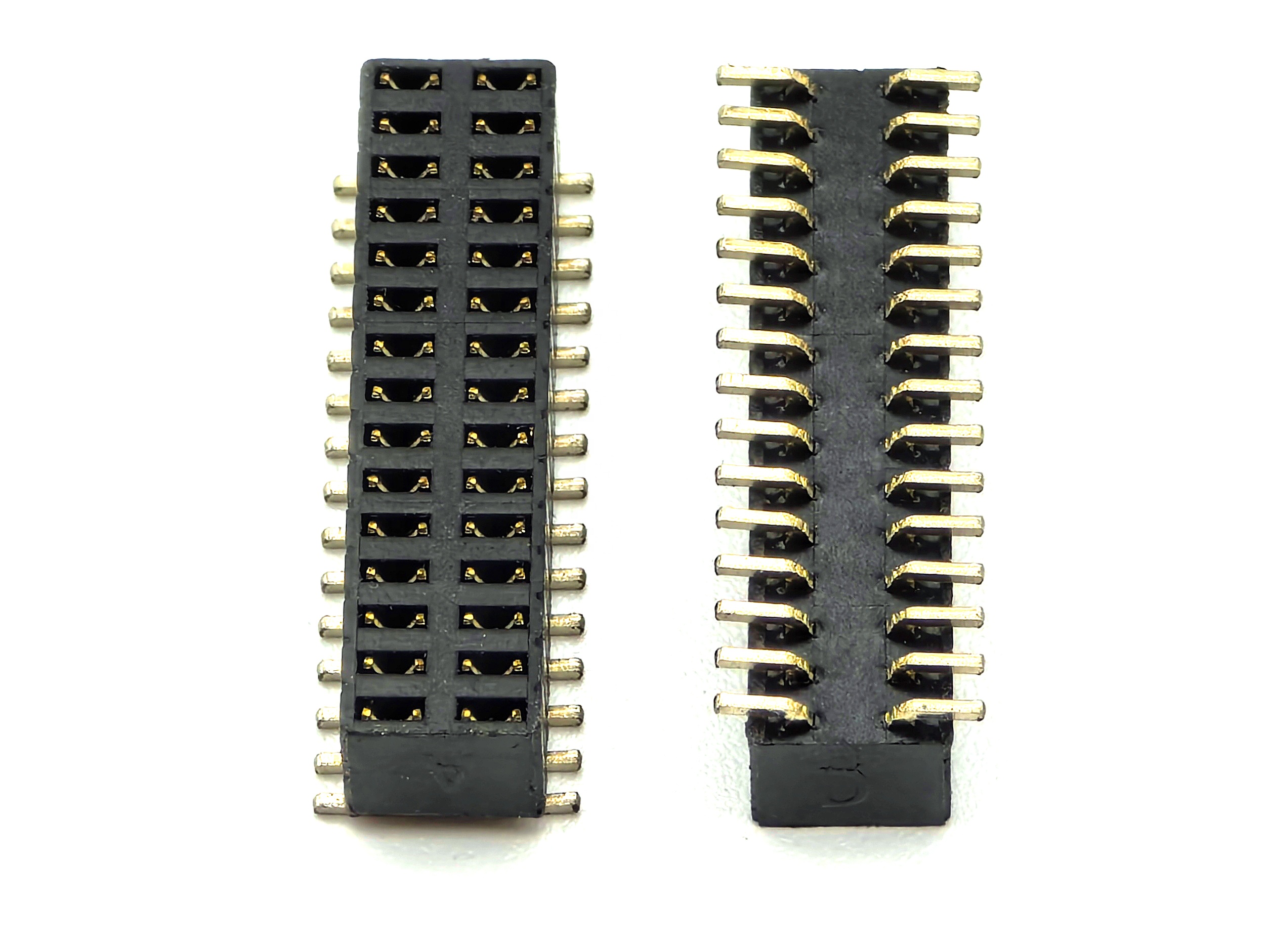 1.27mm*2.54mm Pitch Female Header Connector Dual Row SMT H4.6mm 2*15P