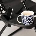 Black Folding Chair Cup Holder Tray Outdoor Garden Trays Beverage Beach Coffee Gravity Tea Recliner Bottle Camping Tool Lou O0S1