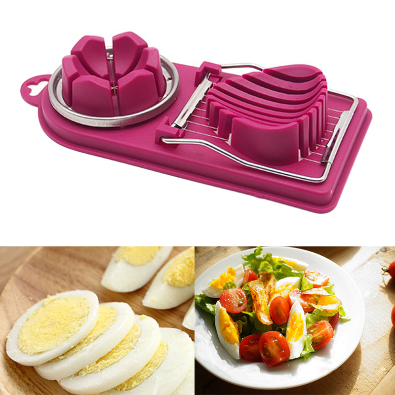 1PC Stainless Steel Egg Cutter Egg Slicers Multifunctional Fruit Vegetable Cutting Kitchen Accessories Slicing Cooking Gadgets
