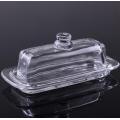 Clear Crystal glass  Butter Dish With Lid