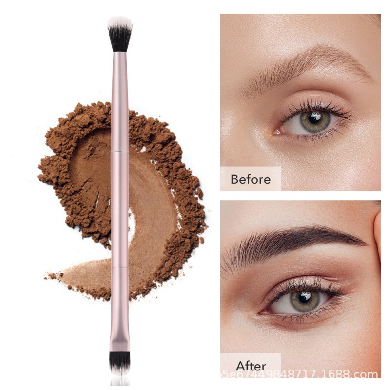 Double-end Eyeshadow Makeup Brush Aluminum handle Eye Shadow Powder Eyes Contour Beauty Make Up Brush maquiagem
