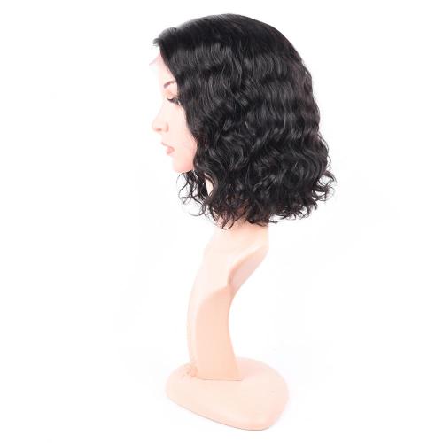 NEW FASHION 100% HUMAN HAIR NATURAL COLOR SWISS LACE WIG