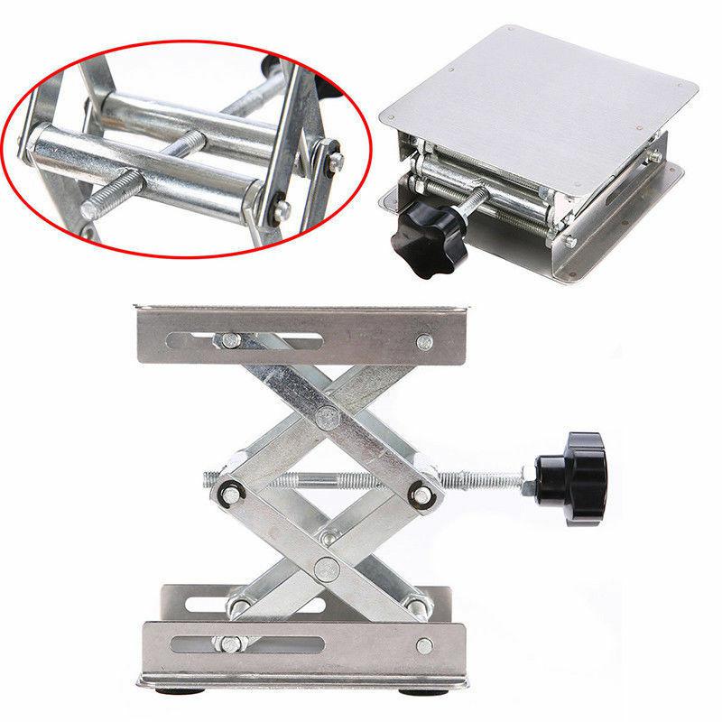 10*10cm Stainless Router Lift Table Woodworking Engraving Lab Lifting Stand Rack Lift Platform Woodworking Benches