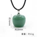 3D Gemstone Apple Pendant Necklace for Women Girls