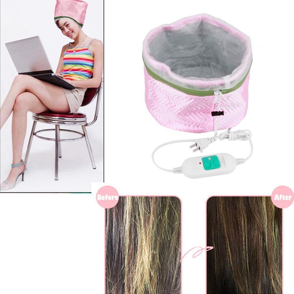 Hair Mask Baking Oil Cap Thermal Treatment Heating Cap Temperature Controlling Protection Electric Hair Steamer Mask Cap 220V