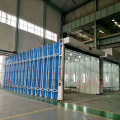 Telescopic paint spray booth for large heavy duty workpieces