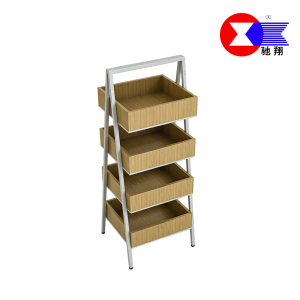 4-Tier A-Frame Wood Display Rack