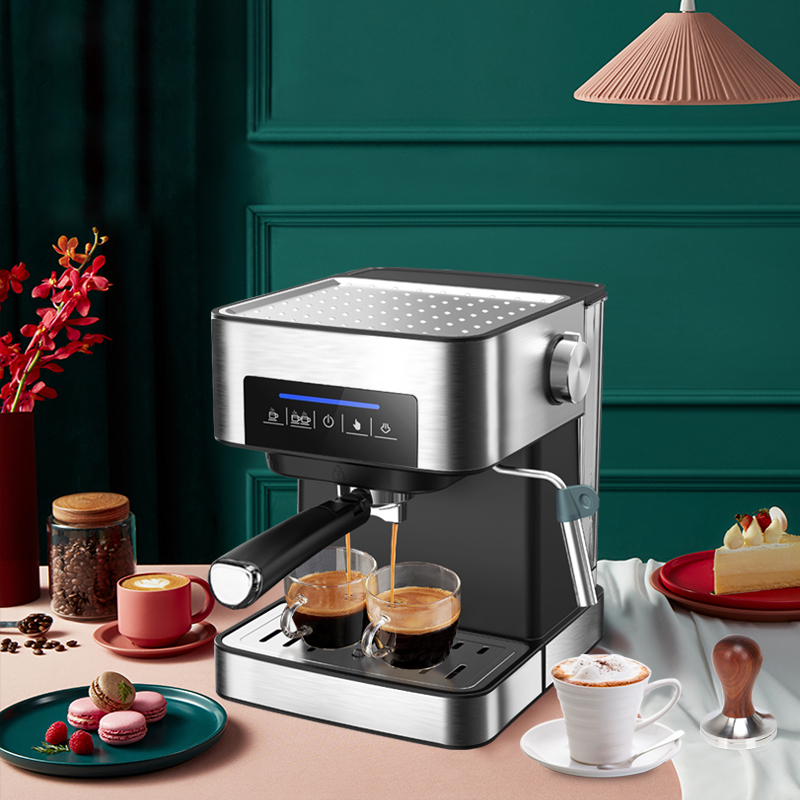 HiBREW 19 bar espresso coffee machine inox case semi automatic expresso maker,cafe powder espresso maker, cappuccino