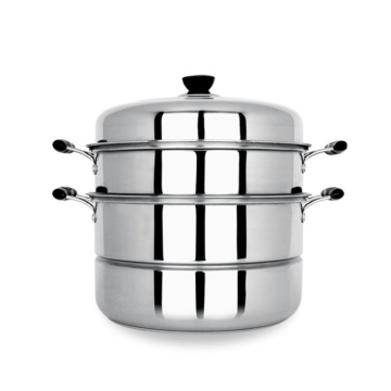 Hot Sale Direct Selling Metal Steamer Pot 2 Layers Thick Stainless Steel Steamer 28cm Double Boiler Pot Cooker Universal