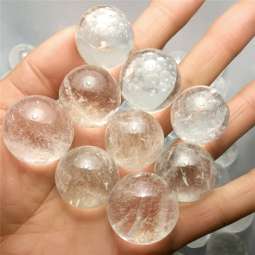Creative Stlye 16-28mm Clear Natural Quartz Crystal Sphere Balls Sphere Crystal Ball Home Decoration Craft 4 Colors
