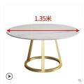 Nordic dining table round garden-shaped household marble turntable practical round table