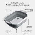 1PCS Kitchen Multifunctional Foldable Cutting Boards Silicone Cutting Board Washable Vegetable Fruit Kitchen Washing Basket