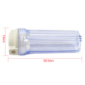 ATWFS 10" Water Filter Housing 1/4" or 1/2'' Ports Clear Bowl for Undersink / Reverse Osmosis Water Purifier Aquarium