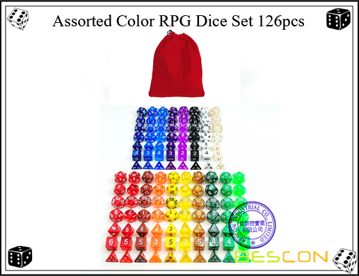 Assorted Color RPG Dice Set 126pcs