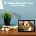 12inch HD Screen Digital Photo Frame 1280x800 LED Multi-Media Music Video Player Control Smart Picture Holder with Touch Button