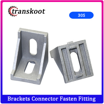 10pcs of 3030 Corner Fitting Angle 30x30 Decorative Brackets Aluminum Profile Accessories L Connector Fasten connector