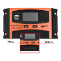 12V 24V 30A/40A/50A/60A Auto Solar Charge Discharge Controller LCD Dual USB Solar Panel Controllers Regulator Voltage Charger