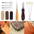 25/52/59/69Pcs Set Professional Leather Craft Tools Kit Hand Sewing Stitching Punch Set Saddle Accessories DIY Leathercraft Tool