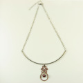 Stainless Steel Necklace with Pearl Pendant