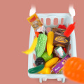 Baby Kids Simulation Mini Shopping Cart Toys Supermarket Folding Trolley Handcart Funny Toys Kids Toys Storage Basket