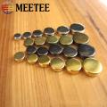 Meetee 50pcs 7/8/9/10/12mm Metal Rivets Buckles Round Flat Rivets Nails Snap Hook Screw DIY Bags Hat Hardware Decor Accessories