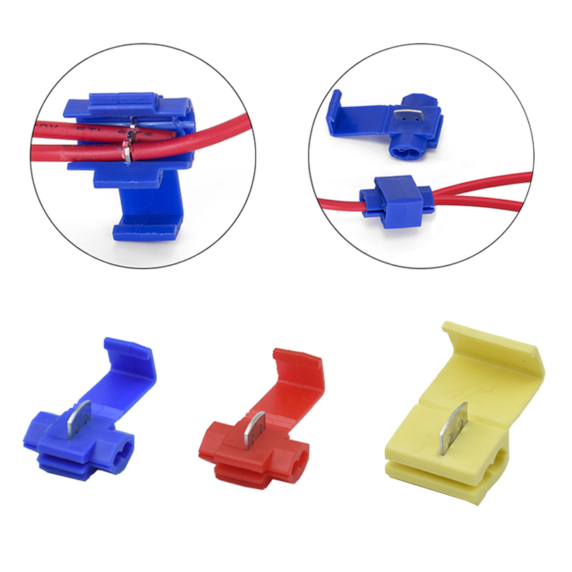 REALLY 50Pcs Blue RED YELLOW Scotch Lock Crimp Terminals Electrical CableConnectors Fast Quick Splice Lock Wire Terminals Crimp